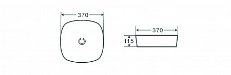 Раковина накладная Terminus Классик 370х370х115 Нарьян-Мар - фото 3