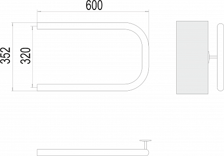 П-обр AISI 32х2 320х600 Полотенцесушитель  TERMINUS Нарьян-Мар - фото 3