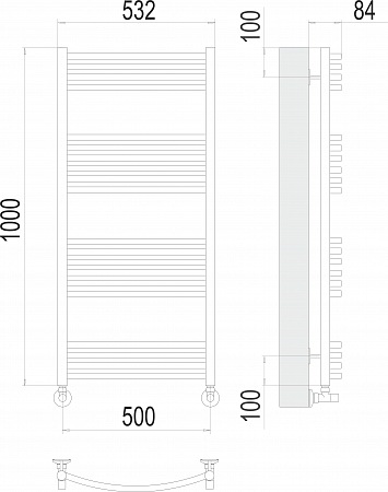 Классик П20 500х1000 Полотенцесушитель  TERMINUS Нарьян-Мар - фото 3