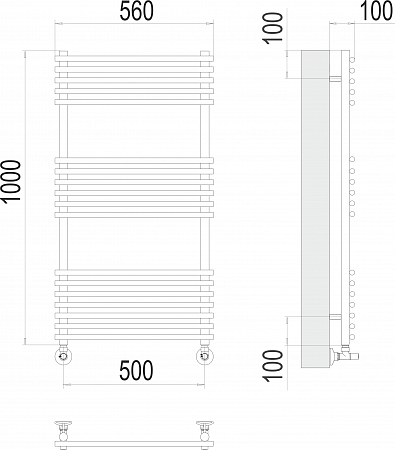 Ватра П18 500х1000 Полотенцесушитель  TERMINUS Нарьян-Мар - фото 3