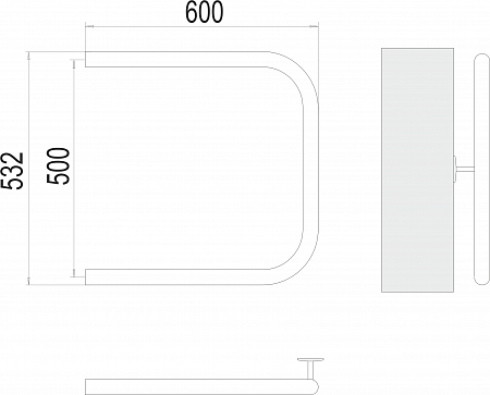 П-обр AISI 32х2 500х600 Полотенцесушитель  TERMINUS Нарьян-Мар - фото 3