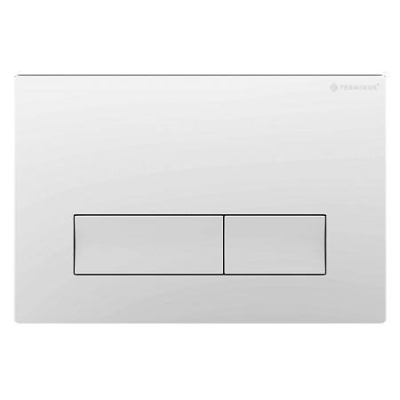 Клавиша смыва для инсталляции Terminus Classic кнопка прямоугольник цвет белый Нарьян-Мар - фото 1