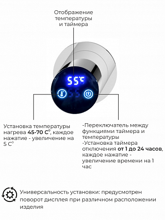 Рондо П2 350х760 электро Полотенцесушитель TERMINUS Нержавеющая сталь Нарьян-Мар - фото 5